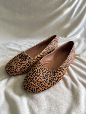 Madewell Leopard Print Ballet Flats in Tan and Black